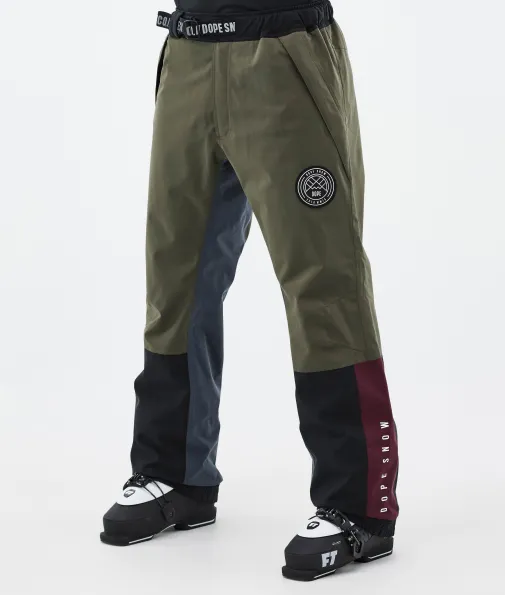 Skihosen<Dope Snow Blizzard Track OIiveGreen/Burgundy/MetalBlue/Black