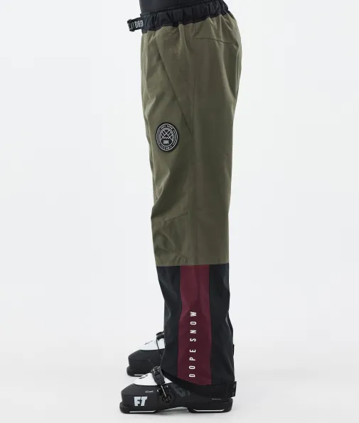blizzard_track_2-3.webp Skihosen<Dope Snow Blizzard Track OIiveGreen/Burgundy/MetalBlue/Black