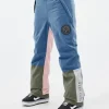 Snowboardhosen<Dope Snow Blizzard Track W BlueSteel/LightGrey/SoftPink/Greenish