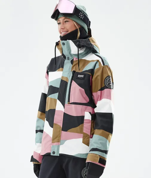 Snowboardjacken<Dope Snow Blizzard W Full Zip ShardsGoldMutedPink