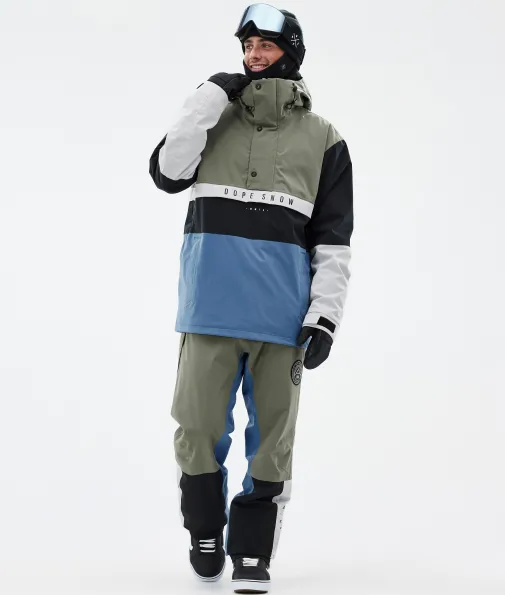 legacy_track_1.webp Snowboardjacken<Dope Snow Legacy Track Greenish/LightGrey/Black/BlueSteel