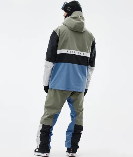 legacy_track_3.webp Snowboardjacken<Dope Snow Legacy Track Greenish/LightGrey/Black/BlueSteel