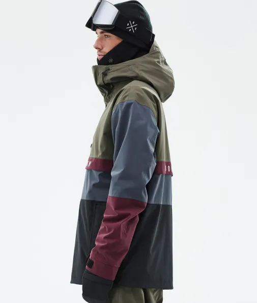 legacy_track_4-3.webp Skijacken<Dope Snow Legacy Track OIiveGreen/Burgundy/MetalBlue/Black
