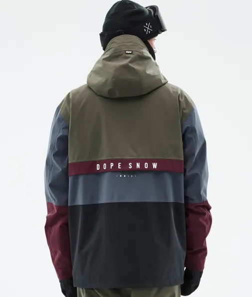 legacy_track_5-3.webp Skijacken<Dope Snow Legacy Track OIiveGreen/Burgundy/MetalBlue/Black