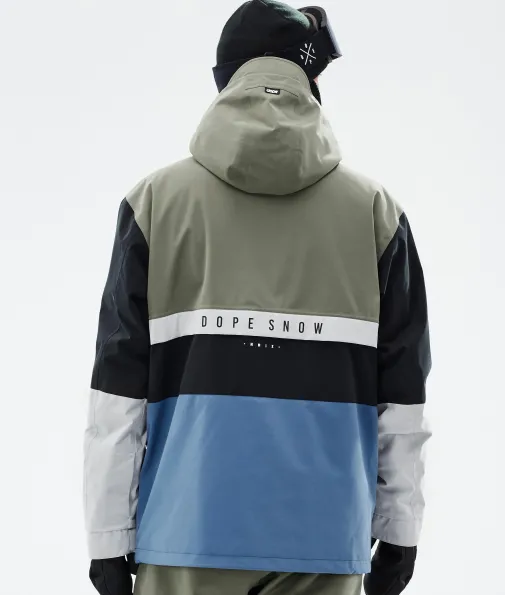 legacy_track_5.webp Snowboardjacken<Dope Snow Legacy Track Greenish/LightGrey/Black/BlueSteel