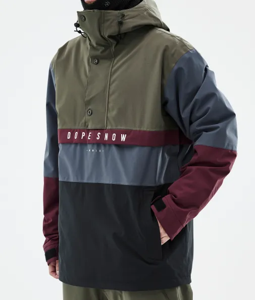 legacy_track_6-3.webp Skijacken<Dope Snow Legacy Track OIiveGreen/Burgundy/MetalBlue/Black