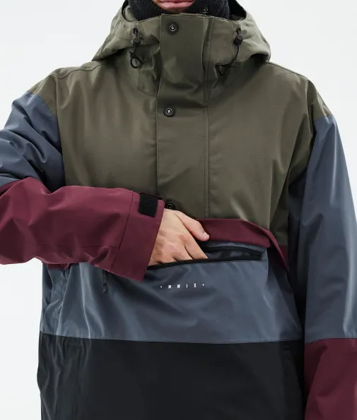 legacy_track_7-3.webp Skijacken<Dope Snow Legacy Track OIiveGreen/Burgundy/MetalBlue/Black