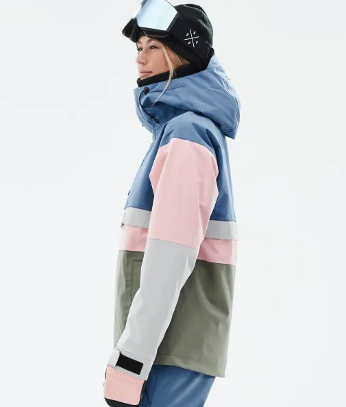 legacy_track_w_4-1.webp Snowboardjacken<Dope Snow Legacy Track W BlueSteel/LightGrey/SoftPink/Greenish