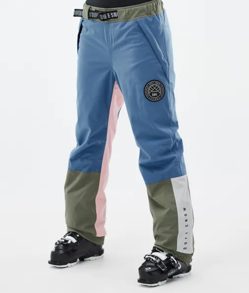 Skihosen<Dope Snow Blizzard Track W BlueSteel/LightGrey/SoftPink/Greenish