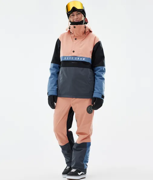 Snowboardhosen<Dope Snow Blizzard Track W FadedPeach/BlueSteel/Black/MetalBlue