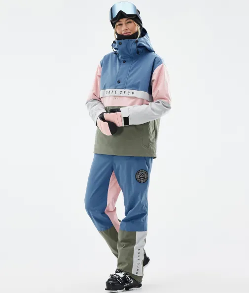 Skihosen<Dope Snow Blizzard Track W BlueSteel/LightGrey/SoftPink/Greenish